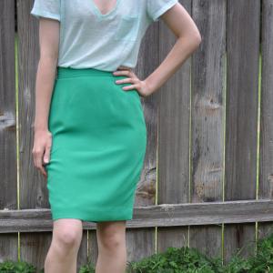 Kelly Green Pencil Skirt